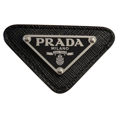 Prada Brooch Leather in Black