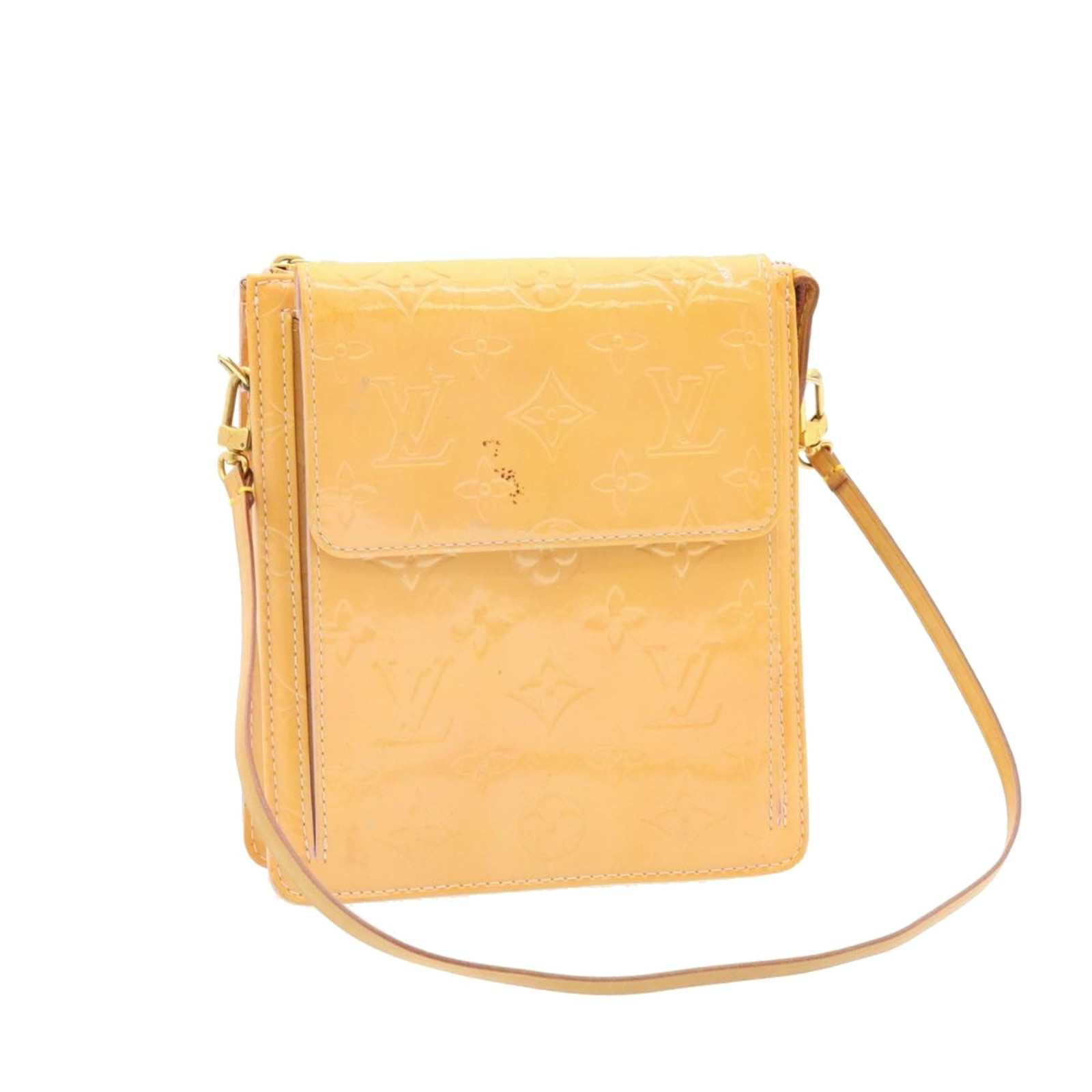 Louis Vuitton Clutch aus Lackleder in Beige - Second Hand Louis Vuitton  Clutch aus Lackleder in Beige buy used for 449€ (7563132)