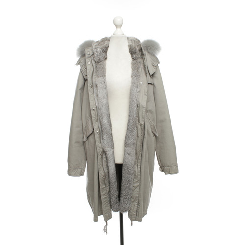 IQ BERLIN Damen Jacke/Mantel aus Baumwolle in Grau
