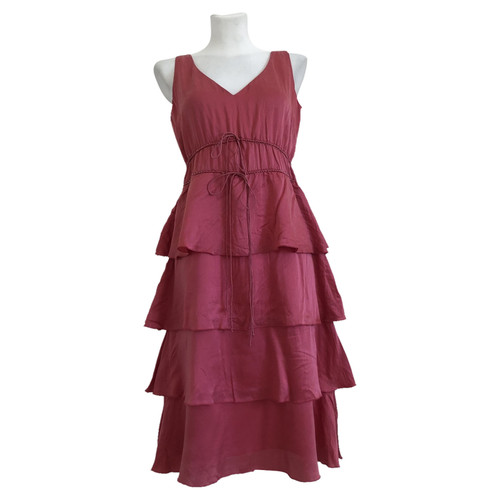 MASSIMO DUTTI Damen Kleid aus Seide in Rosa / Pink