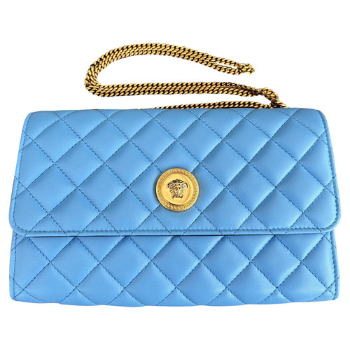 VERSACE Damen Handtasche aus Leder in Blau | Second Hand