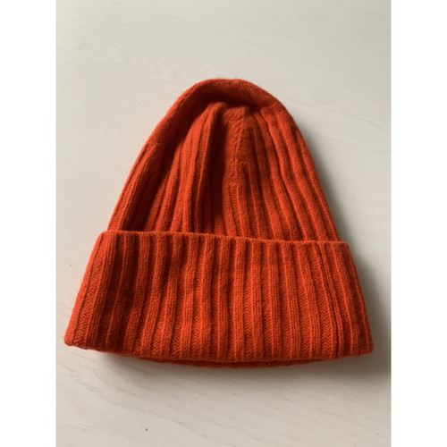 GANNI Women's Hut/Mütze aus Wolle in Orange | Second Hand