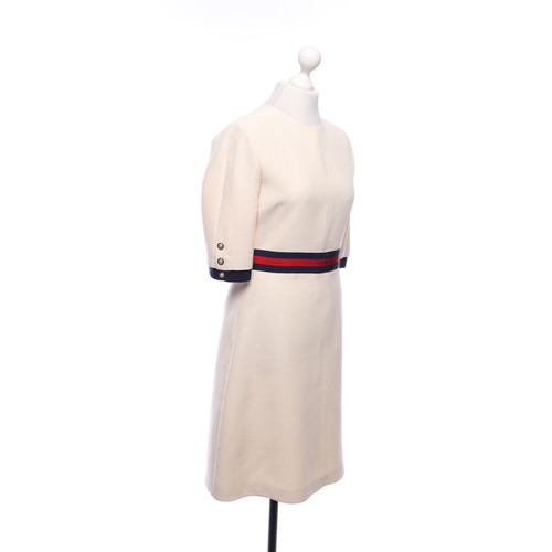 GUCCI Women's Kleid in Creme Size: IT 44 | Second Hand
