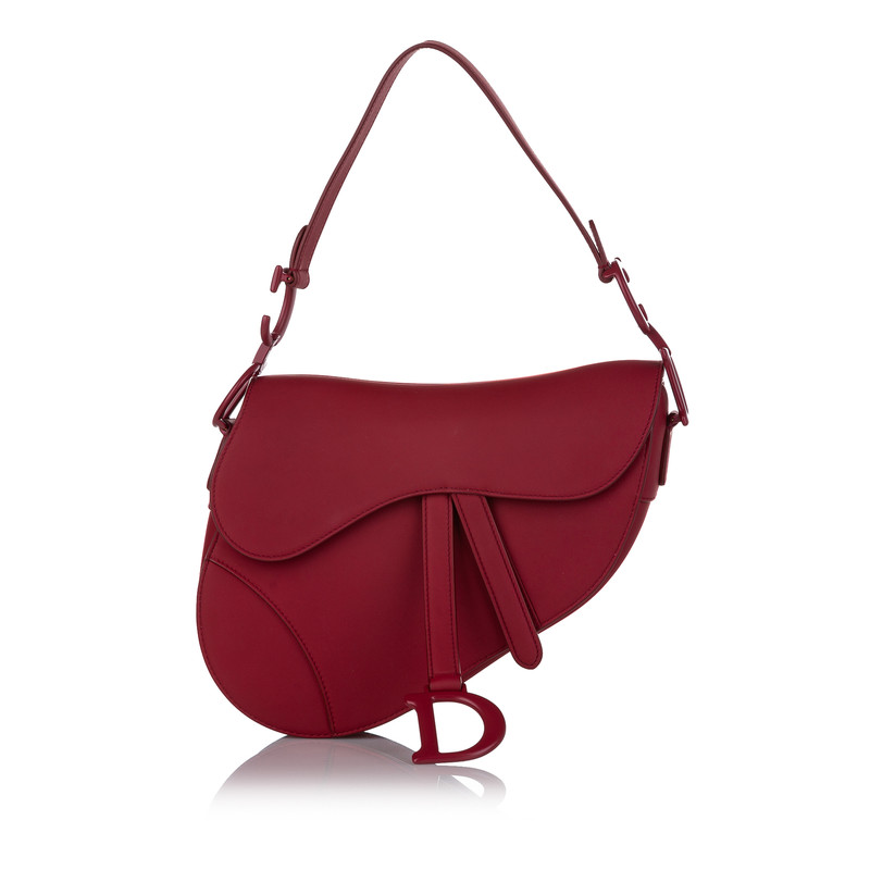 Dior Dior saddle bag sholder bag red W25.5cm H20cm D6.5cm 
