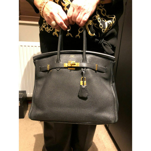 HERMÈS Women's Birkin Bag aus Leder in Schwarz