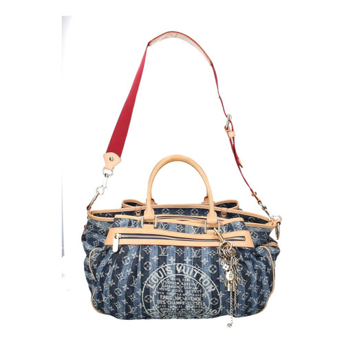 Louis Vuitton, Bags, Louis Vuitton Denim Cabas Raye Gm Tote Handbag