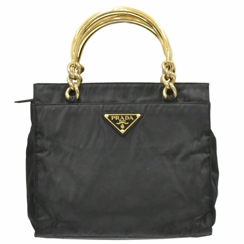 prada bag with metal handle