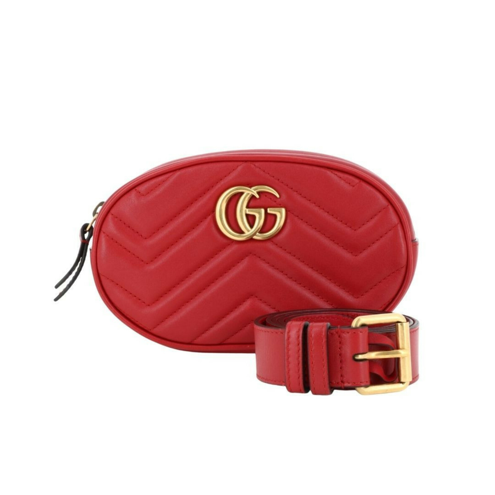 Gucci GG Marmont Matelassé Belt Bag aus Leder in Rot - Second Hand Gucci GG  Marmont Matelassé Belt Bag aus Leder in Rot buy used for 795€ (7792153)