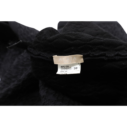 Alaïa Kleid aus Baumwolle in Schwarz