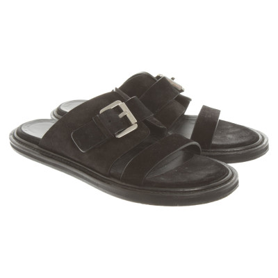 Costume National Sandals Suede in Black