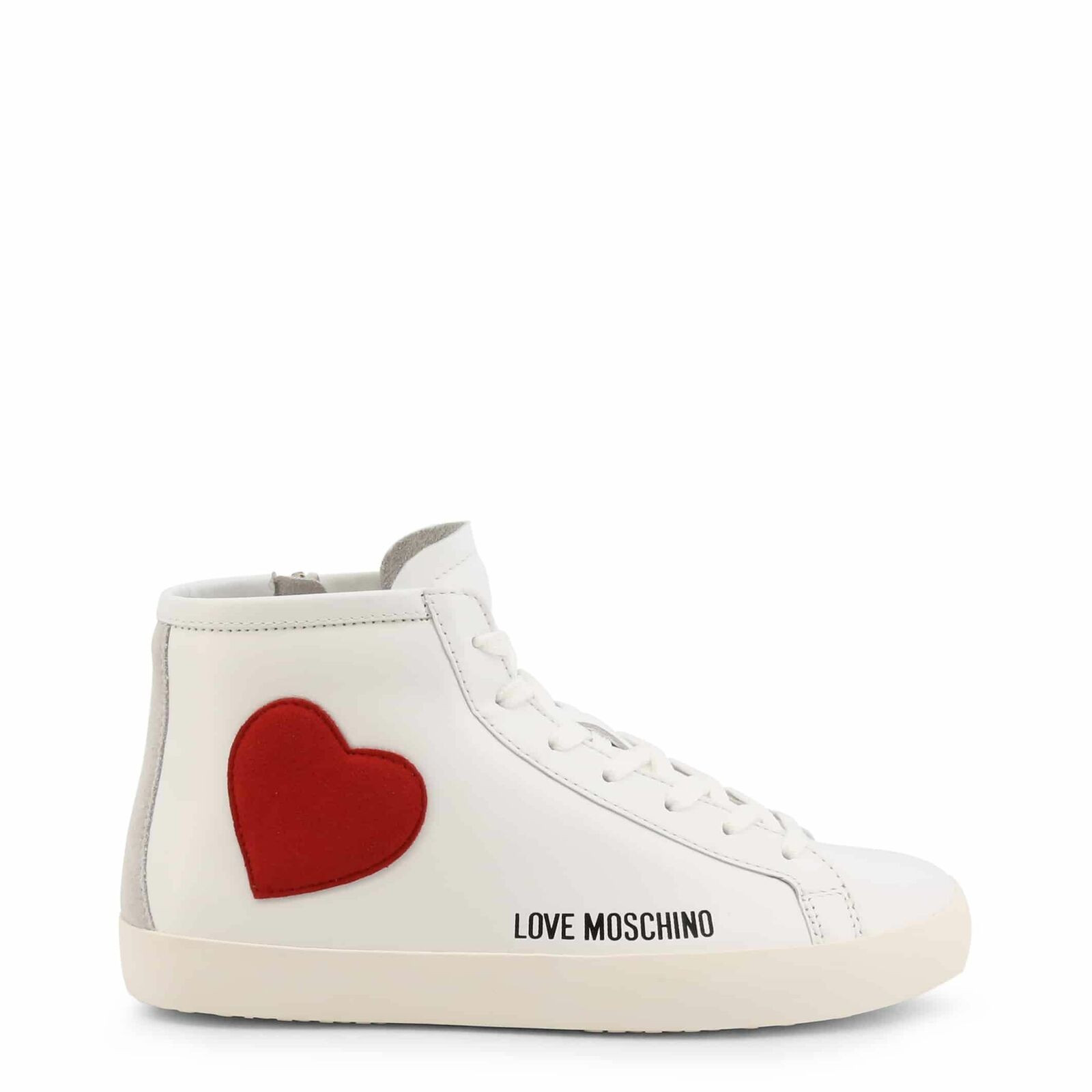 LOVE MOSCHINO Women's Sneakers aus Leder in Weiß Size: EU 41
