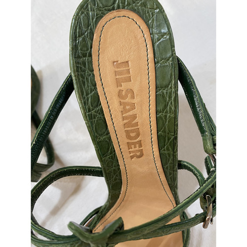 Jil Sander Chaussures compensées en Cuir en Vert