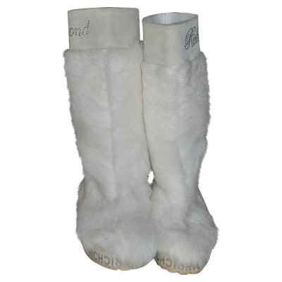Richmond Boots Fur in White