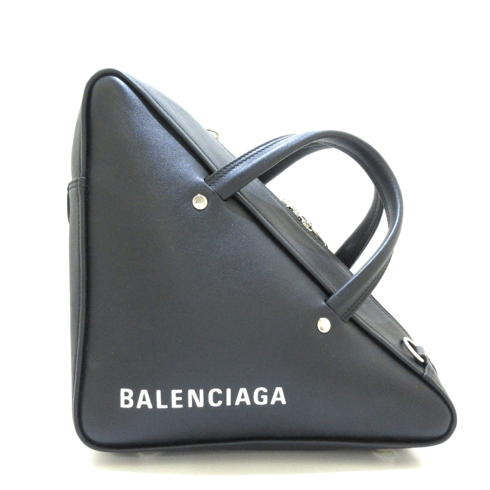 BALENCIAGA Women's Triangle Duffle Bag aus Leder in Schwarz