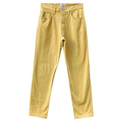 Armani Jeans Broeken Katoen in Geel