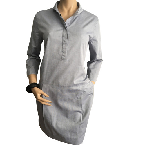 COS Damen Kleid aus Baumwolle in Grau Größe: M | Second Hand