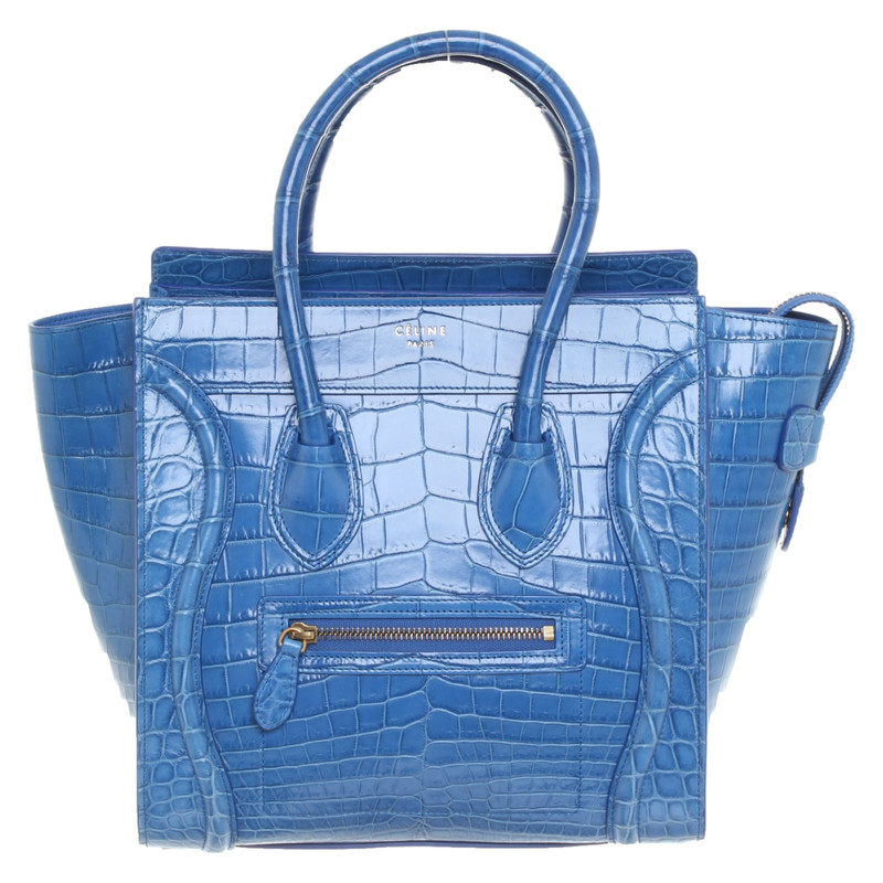 Lederhandtaschen Céline Damen Lederhandtasche CÉLINE luggage blau Damen Taschen Céline Damen Ledertaschen Céline Damen Lederhandtaschen Céline Damen 