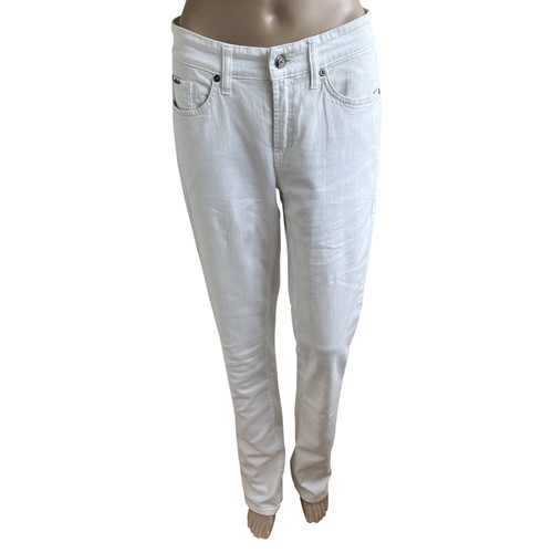 CAMBIO Femme Paire de Pantalon en Coton en Blanc