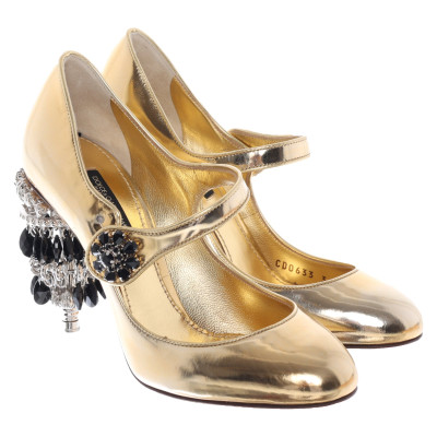 Dolce & Gabbana Pumps/Peeptoes Leather in Gold