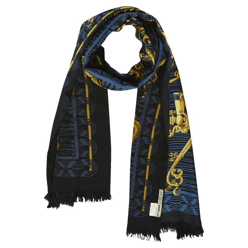 Gratis DHL EXPRESS Authentieke Hermes zijden sjaal 34"x35" Accessoires Sjaals & omslagdoeken Sjaals Sjaals met muts H 