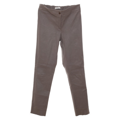 Steven-K Trousers Leather in Grey