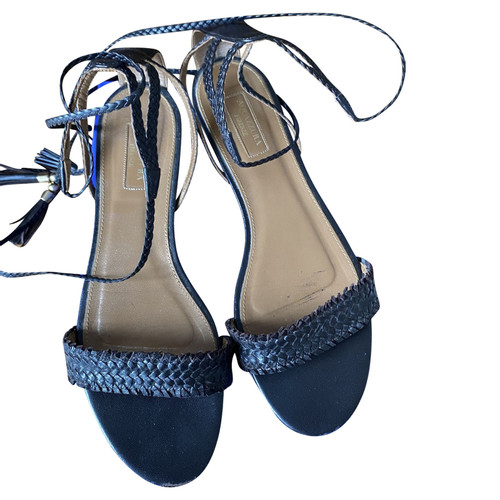 AQUAZZURA Damen Sandalen aus Leder in Braun Größe: EU 39,5