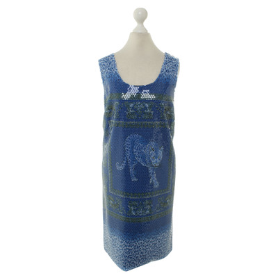 Versace Blaues Kleid mit Pailletten 
