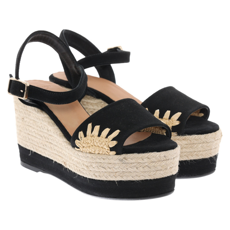 CASTA ER Donna Wedges aus Wildleder in Schwarz Taglia EU 39