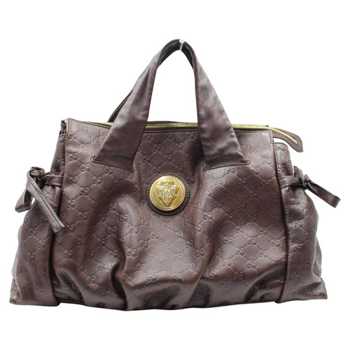 GUCCI Women's Hysteria Bag Leather in Brown | Second Hand
