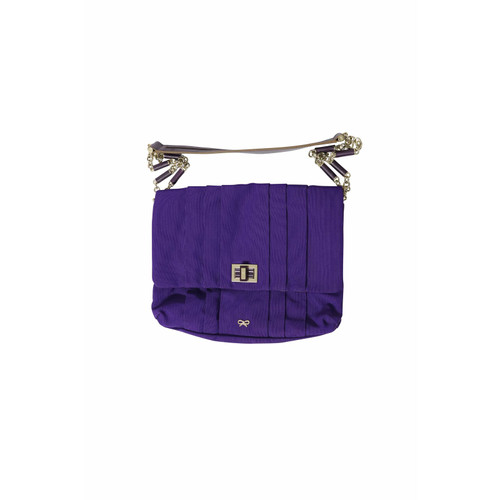 Anya Hindmarch Umhängetasche aus Baumwolle in Violett
