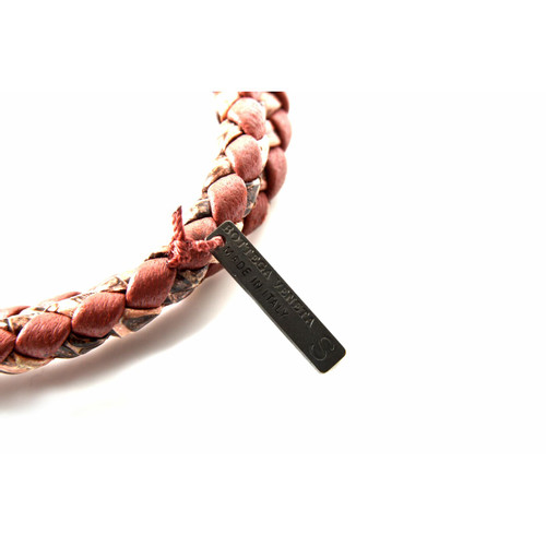 Bottega Veneta Knot Intrecciato Leather Bracelet aus Leder in Braun