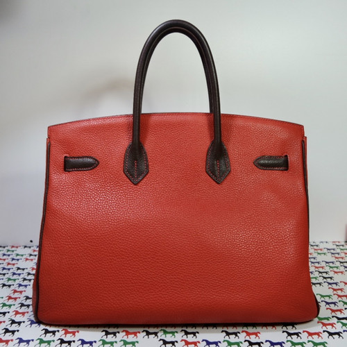 HERMÈS Damen Birkin Bag 35 aus Leder in Rot | Second Hand