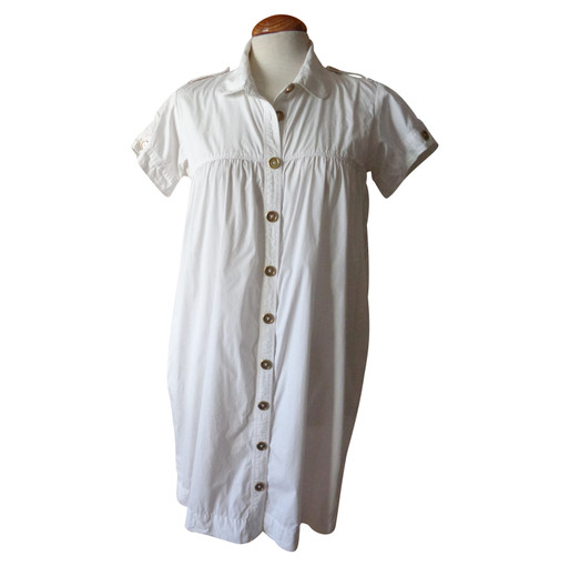 BURBERRY Damen Kleid in Weiß Größe: IT 42 | Second Hand
