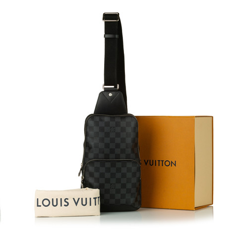 LOUIS VUITTON Damen Avenue Sling Bag aus Canvas in Grau
