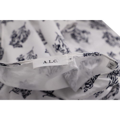 A.L.C. Kleid aus Baumwolle in Weiß