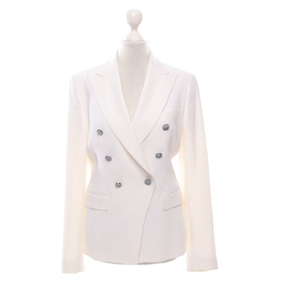 Tagliatore Jacke/Mantel aus Viskose in Weiß