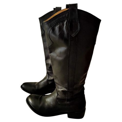 MARINA RINALDI Women's Boots Leather in Black Size: EU 37