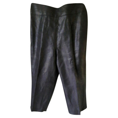 Longchamp Hose aus Leinen in Schwarz