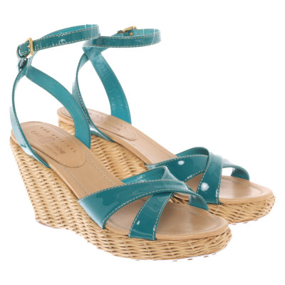 Carshoe Wedges in Turquoise