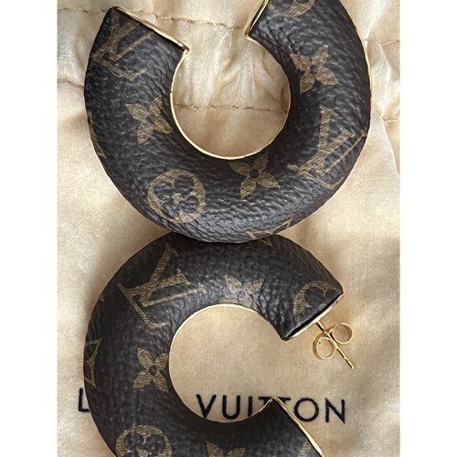 LOUIS VUITTON Damen Ohrring aus Leder in Braun | REBELLE