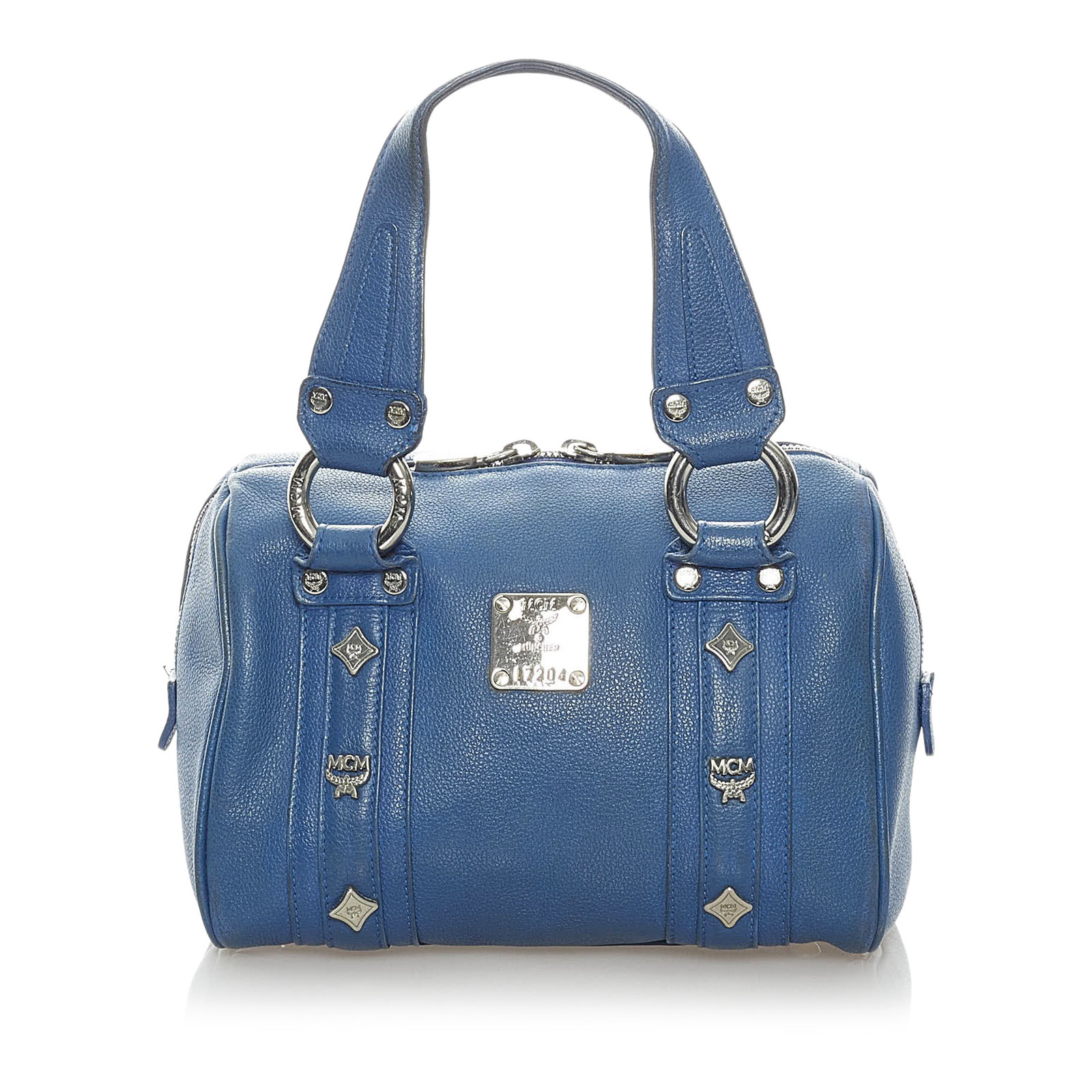 MCM Women's Handbag Leather in Blue | Second Hand