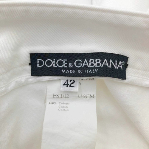 Dolce & Gabbana Hose aus Baumwolle in Weiß