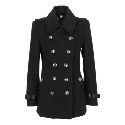 BURBERRY Women's Jacke/Mantel aus Wolle in Schwarz