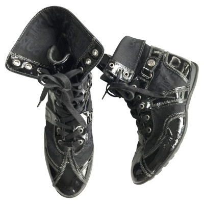 Just Cavalli Sneakers aus Canvas in Schwarz
