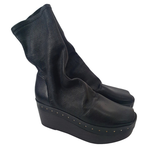 RICK OWENS Women's Boots Leather in Black Size: EU 36
