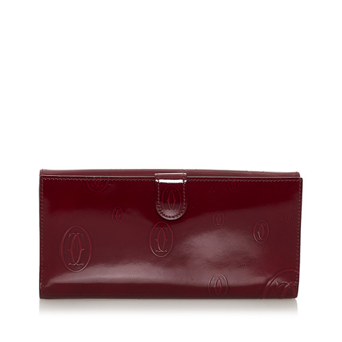 Cartier Täschchen/Portemonnaie aus Lackleder in Rot