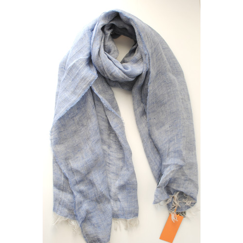HUGO BOSS Damen Schal/Tuch aus Leinen in Blau | Second Hand