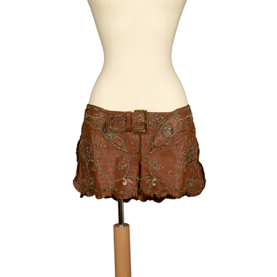 Dolce & Gabbana Shorts Leather in Brown