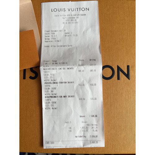 LOUIS VUITTON Dames Sneakers Leer in Blauw in Maat: EU 41