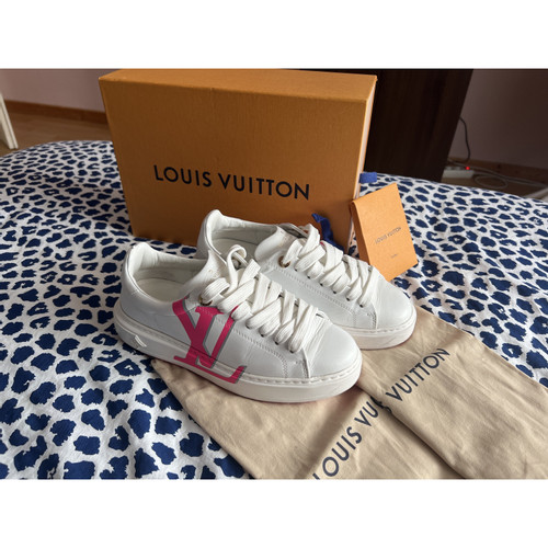 LOUIS VUITTON Damen Sneakers aus Leder in Weiß Größe: EU 40